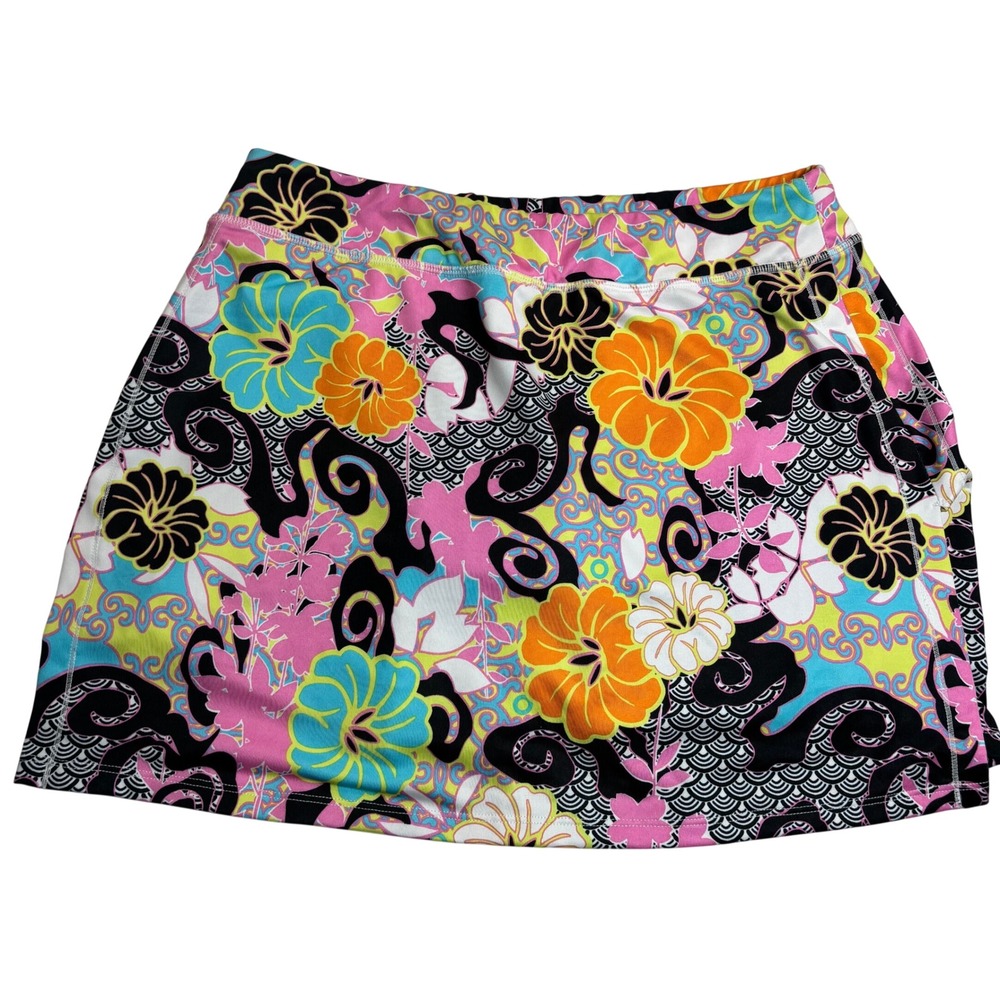 Athleta Skort Women's Multi-Color Excellent Floral Tropical Athletic 43090 Large